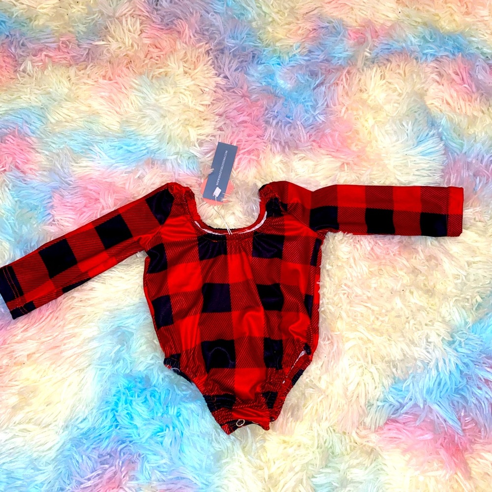 NWT Buffalo plaid leotard.